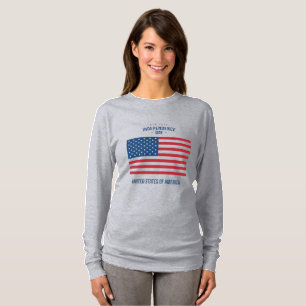 T-shirt à manches longues "God Bless The USA" pour