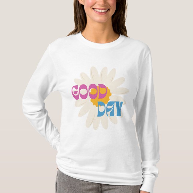 T-Shirt à manches longues Good Day Retro Daisy Flo (Devant)