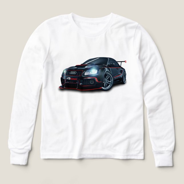 T-shirt à manches longues graphique de voiture de  (Motif recto)