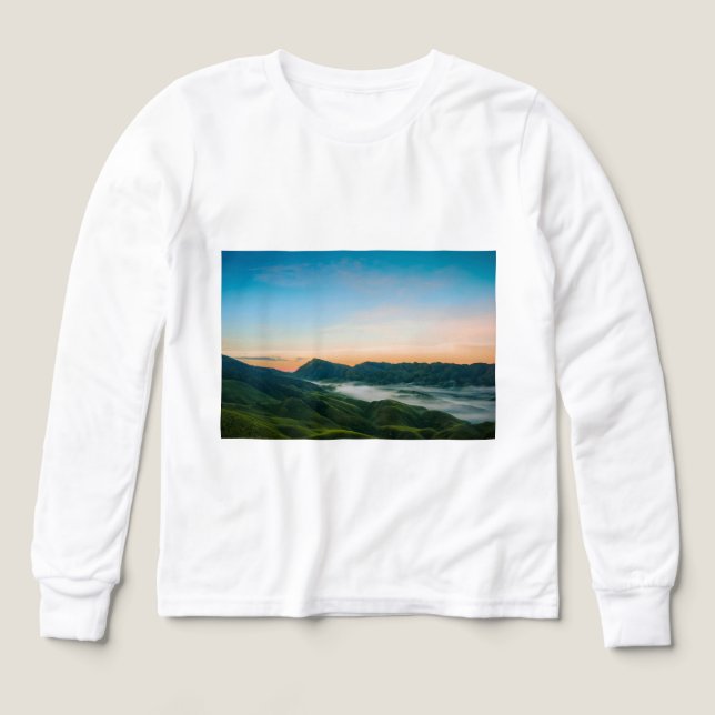 T-Shirt à manches longues gris Heather uni – Soft  (Motif recto)