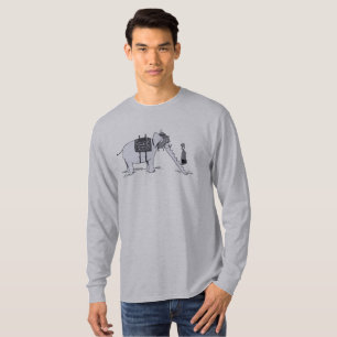 T-shirt à manches longues gris pour hommes avec mi