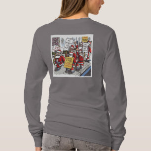 T-shirt à manches longues grises pour femmes avec