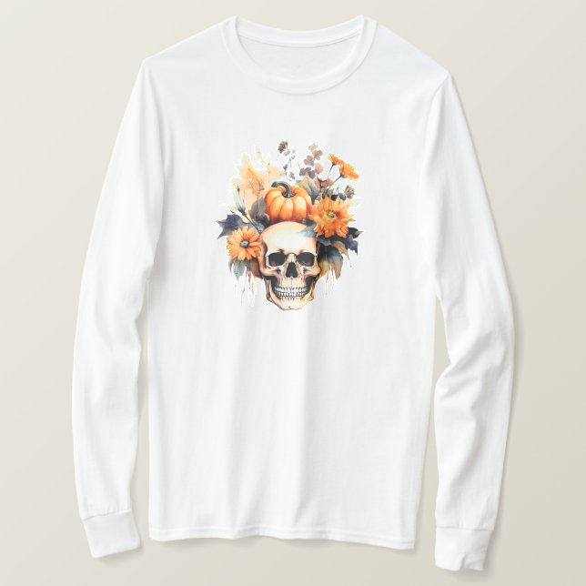 T-shirt à manches longues Halloween (Design devant)