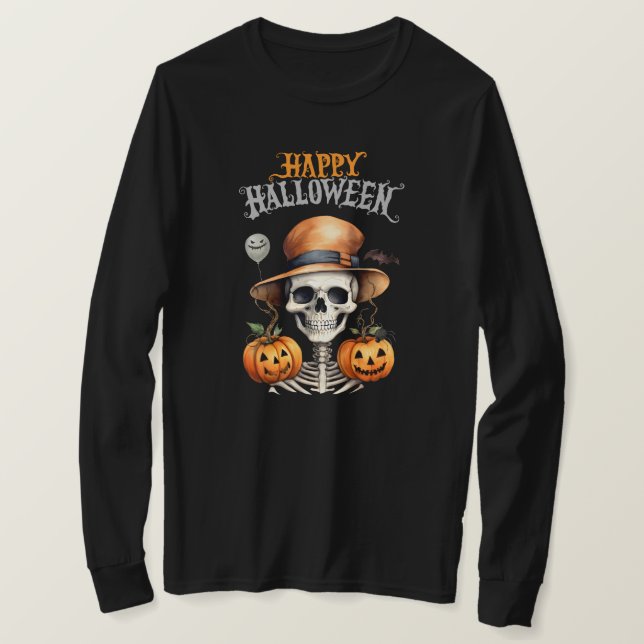 T-shirt à manches longues Halloween (Design devant)