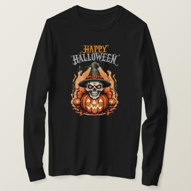 T-shirt à manches longues Halloween (Design devant)