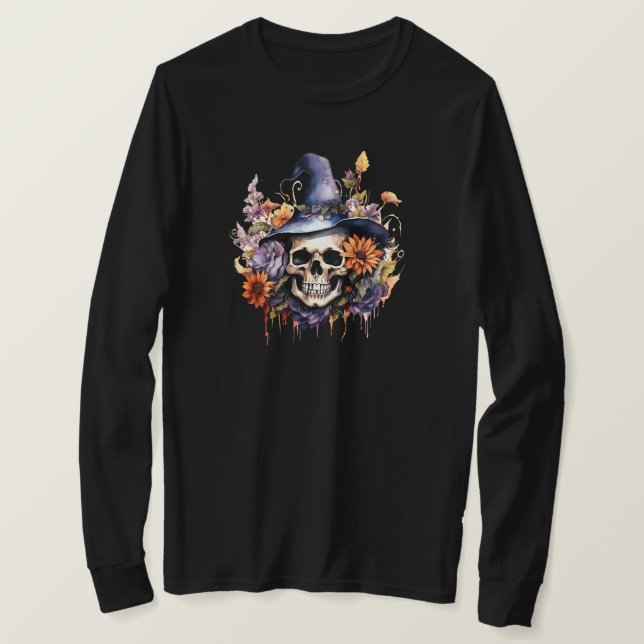 T-shirt à manches longues Halloween (Design devant)