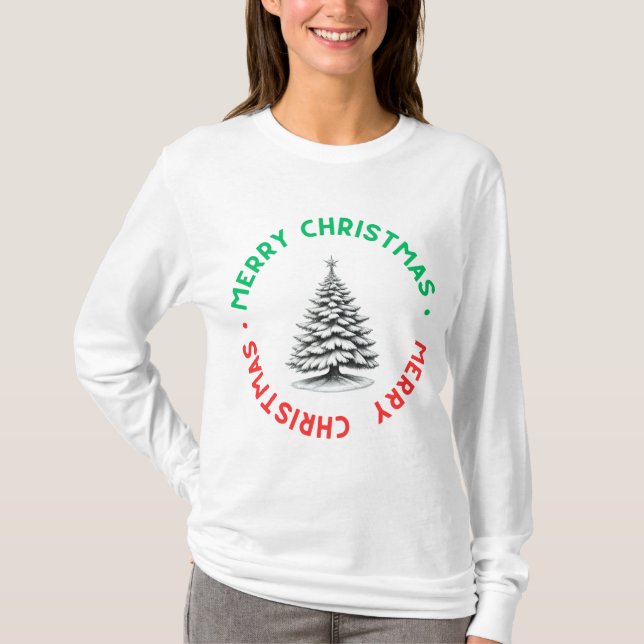 T-Shirt à manches longues Joyeux Noël (Devant)