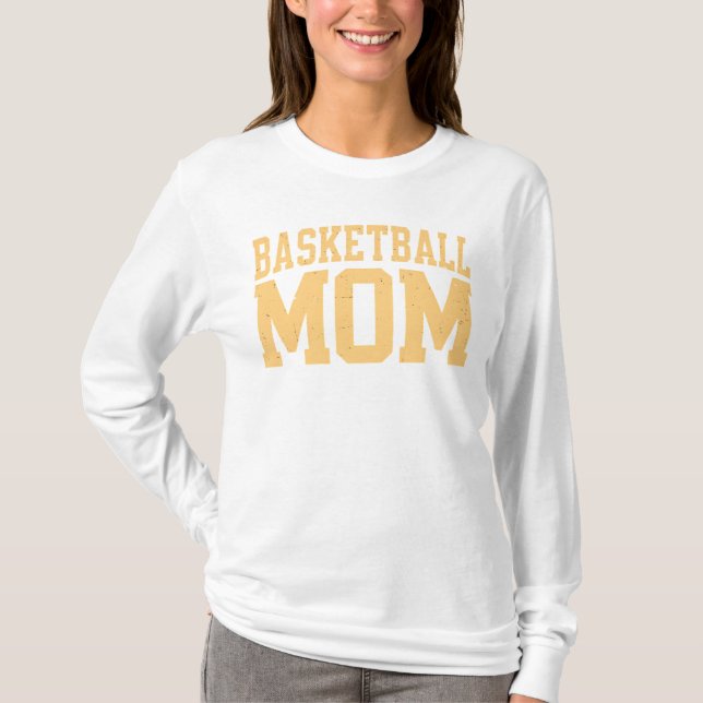 T-Shirt à manches longues maman de basket (Devant)