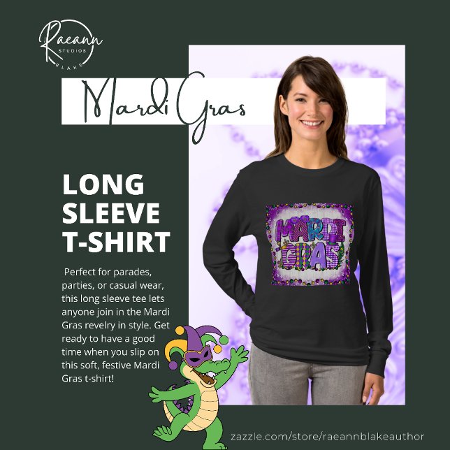 T-Shirt à manches longues Mardi Gras (Créateur téléchargé)
