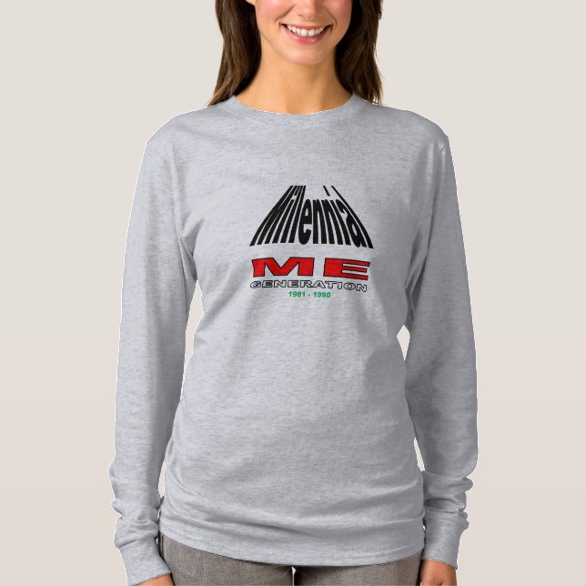 T-shirt à manches longues Millennial pour femmes (Devant)