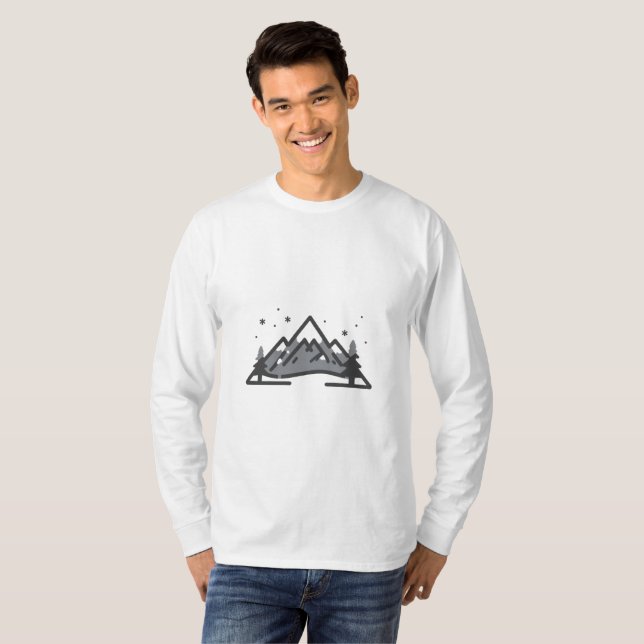 T-Shirt à manches longues Minimal Winter – Propre  (Devant entier)