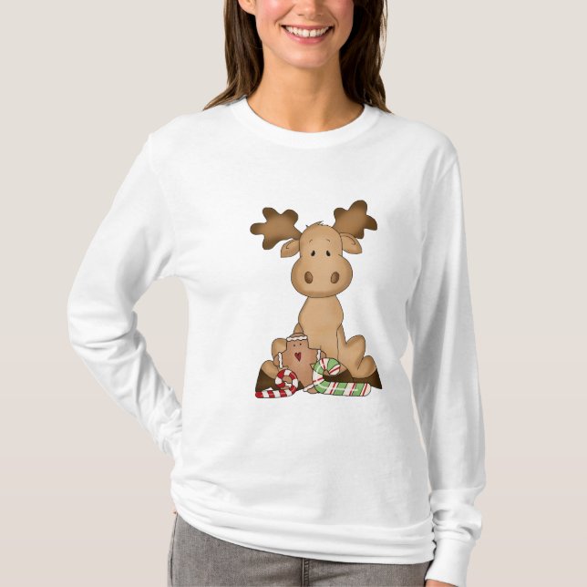 T-shirt à manches longues Moose Nano de Noël (Devant)