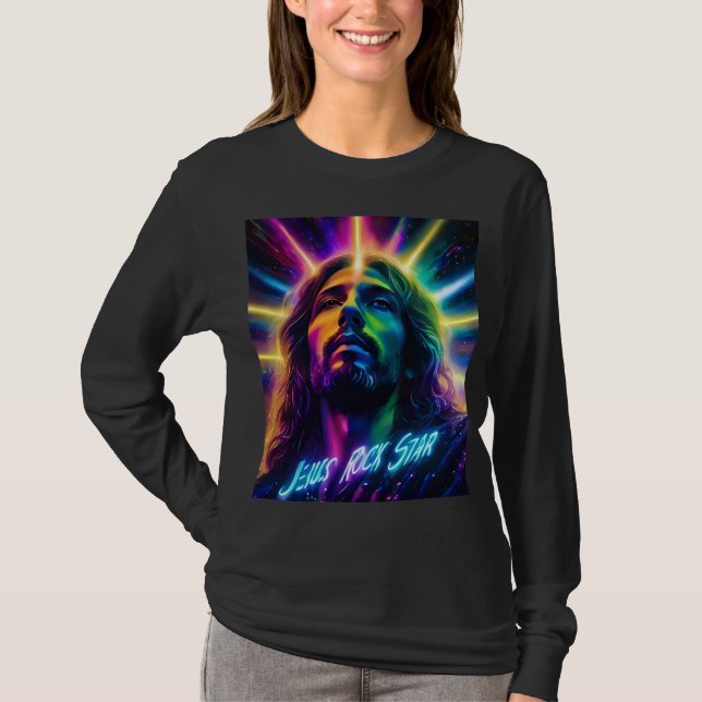 T-Shirt à manches longues Neon Jesus Rockstar Basi (Devant)