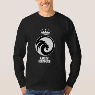 T-shirt à manches longues noir blanc Lion King