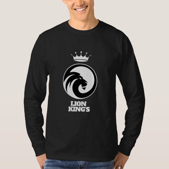 T-shirt à manches longues noir blanc Lion King (Devant)