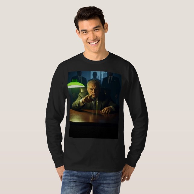 T-shirt à manches longues noires (Devant entier)