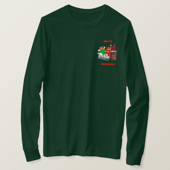 T-shirt à manches longues Père Noël (Design devant)