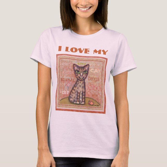 T-shirt à manches longues pour chat Bengal (Devant)