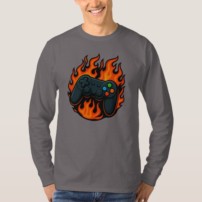 T-Shirt à manches longues pour console de gamers (Devant)
