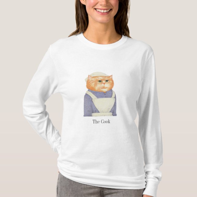 T-Shirt à manches longues pour femme COOK CAT (Devant)