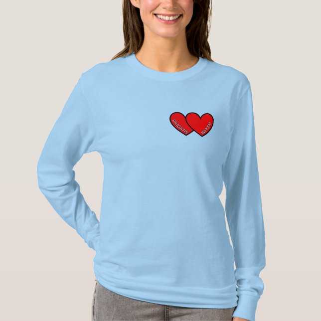 T-shirt à manches longues pour femmes AMOUREZ-VOUS (Devant)