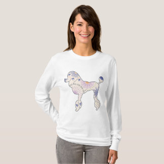 T-shirt à manches longues pour femmes avec caniche