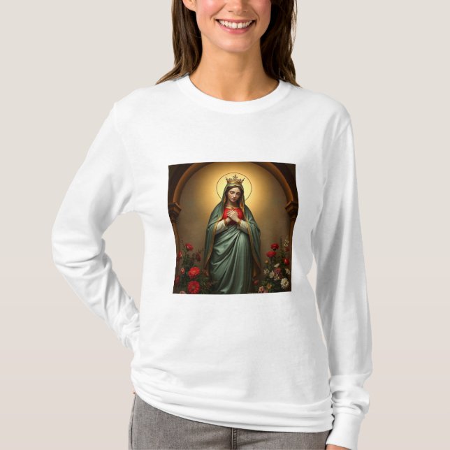 T-shirt à manches longues pour femmes catholiques  (Devant)