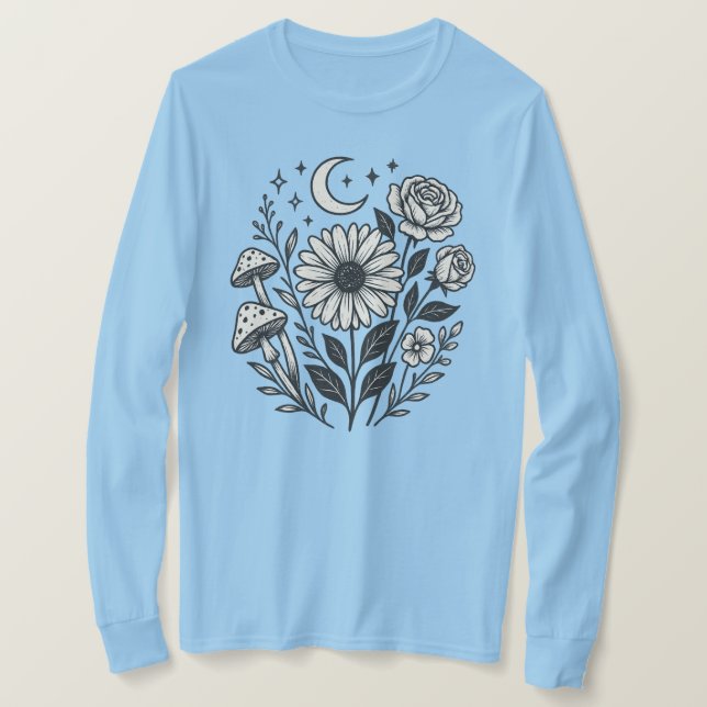 T-shirt à manches longues pour femmes de la grappe (Design devant)