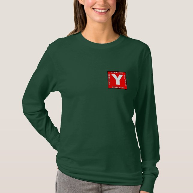 T-shirt à manches longues pour femmes génération Y (Devant)