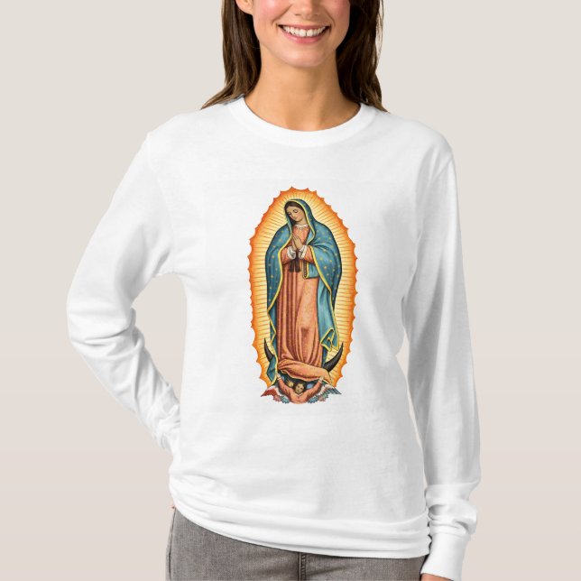 T-shirt à manches longues pour femmes Vierge de Gu (Devant)
