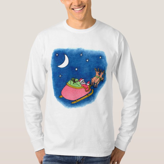 T-Shirt à manches longues pour homme Santa Mens (Devant)