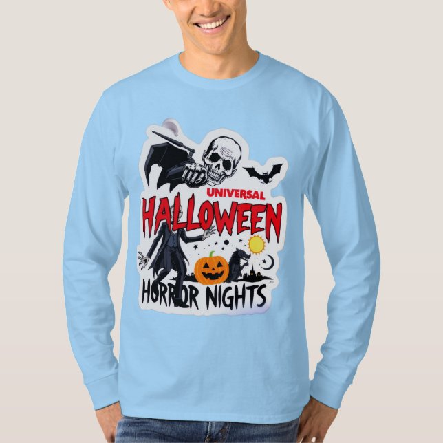 T-shirt à manches longues pour hommes Halloween (Devant)