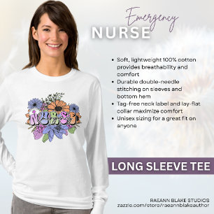 T-shirt à manches longues pour infirmière d'urgenc
