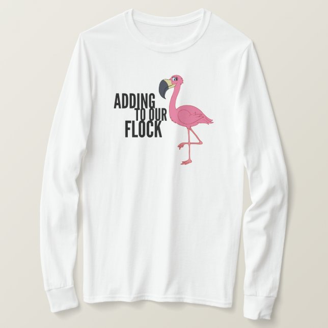T-Shirt à manches longues pour maternité Flamingo  (Design devant)