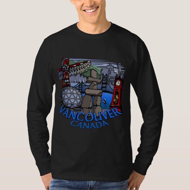 T-shirt à manches longues Souvenir de Vancouver Te (Devant)