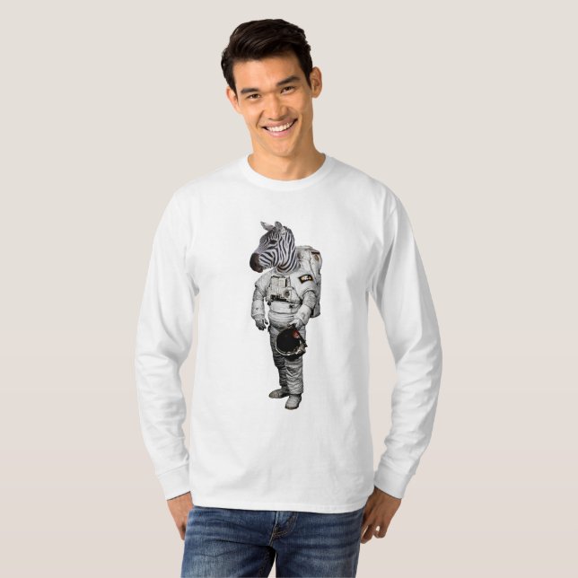 T-Shirt à manches longues Space Zebra (Devant entier)