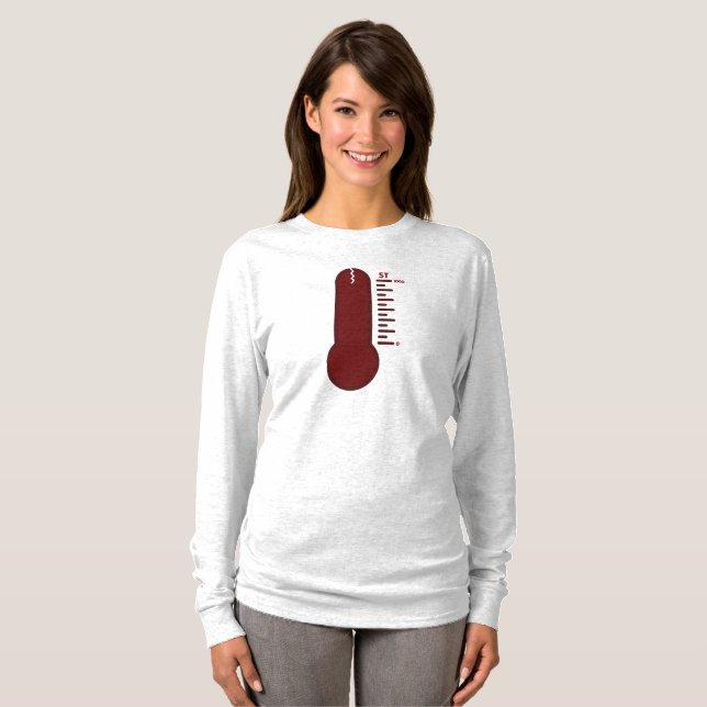 T-Shirt à manches longues Thermomètre du Stress (Devant entier)