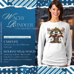 T-Shirt à manches longues Wacky Reindeer