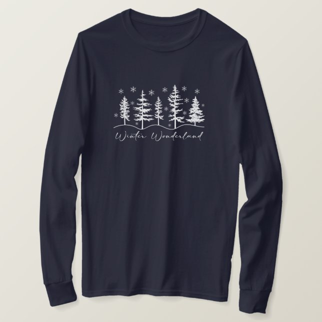 T-shirt à manches longues Winter Wonderland (Design devant)