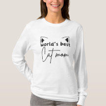 T-shirt à manches longues World's Best Cat Mom – F