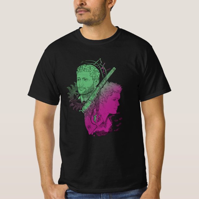 T-shirt à manches noires Dean Winchester  (Devant)