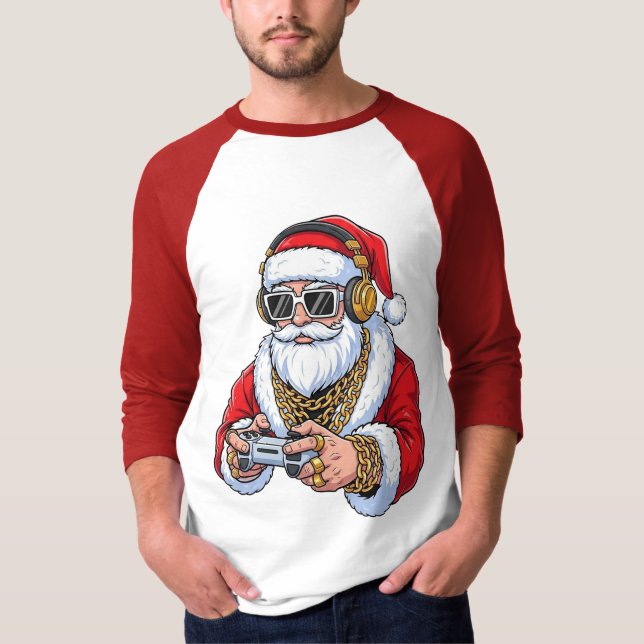 T-Shirt à manches raglan 3/4 pour Noël (Devant)