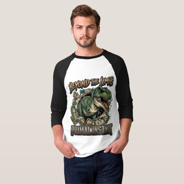 T-shirt à manches raglan Primeval Neon Tiger (Devant entier)
