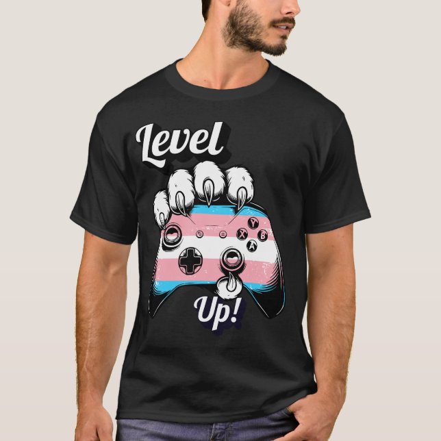 T-shirt à manchon Tigre Trans Pride Level Up 2026 (Devant)