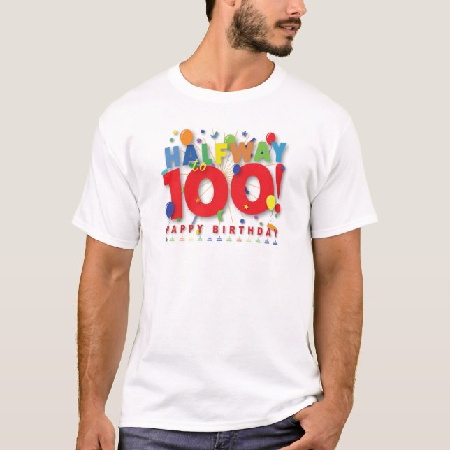 T-shirt À mi-chemin à 100 ! (Devant)