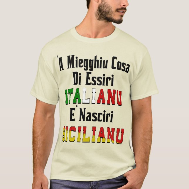 T-shirt ‘A Miegghiu Cosa Di Essiri Italianu (Devant)