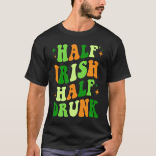 T-shirt À moitié irlandais à moitié ivre Saint-Patrick boi