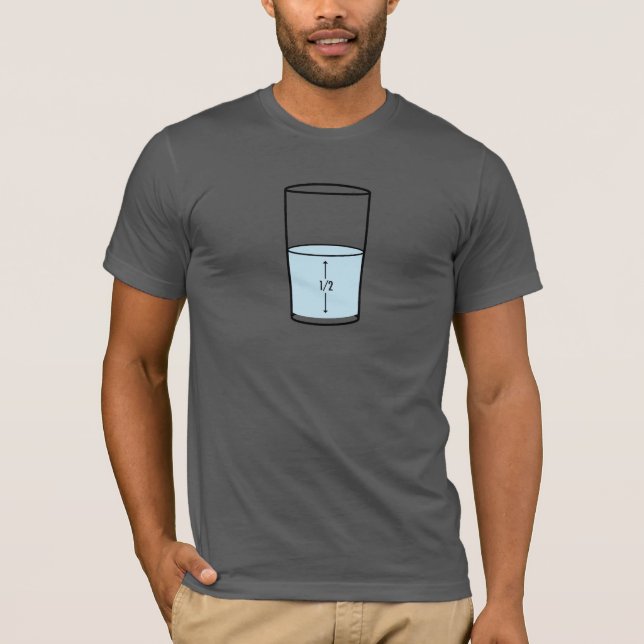 T-shirt À moitié plein en verre - optimisme (Devant)