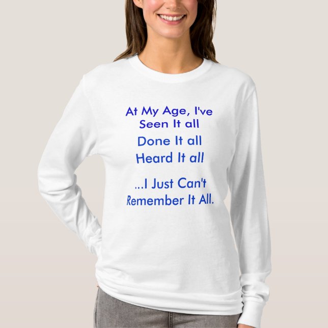 T-shirt À mon âge (Devant)