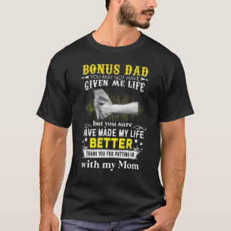 T-shirt À Mon Bonus Papa De La Fille Étape Papa Pères Da